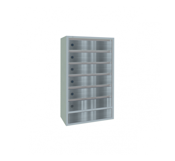 6-и секционный почтовый ящик «Орион М» с дверцами из нержавеющей стали